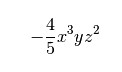 -\frac{4}{5}x^3yz^2